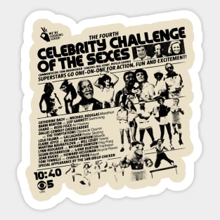 Celebrity Challenge Of the Sexes Sticker